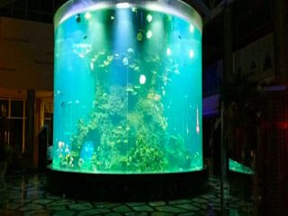 Kina običaj jeftini super veliki okrugli PMMA stakleni akvarijumi jasni cilindar akril riba cisterne