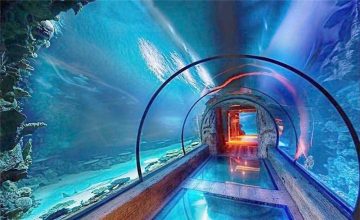 Moderan dizajn akrilni akvarij dugački tunel